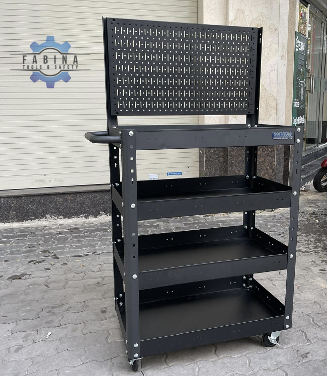 Xe đẩy dụng cụ gom gọn đồ nghề, kéo tới đâu làm tới đó