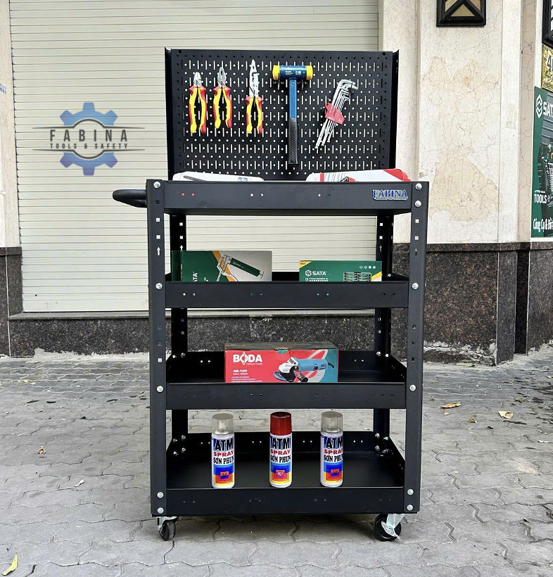 Xe đẩy dụng cụ gom gọn đồ nghề, kéo tới đâu làm tới đó