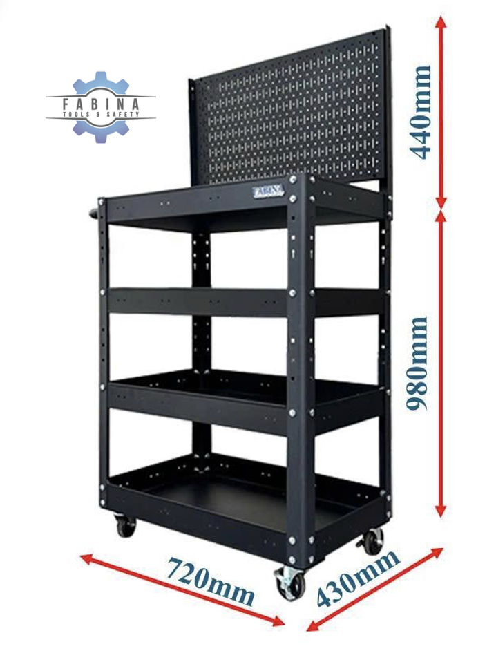 Xe đẩy dụng cụ gom gọn đồ nghề, kéo tới đâu làm tới đó