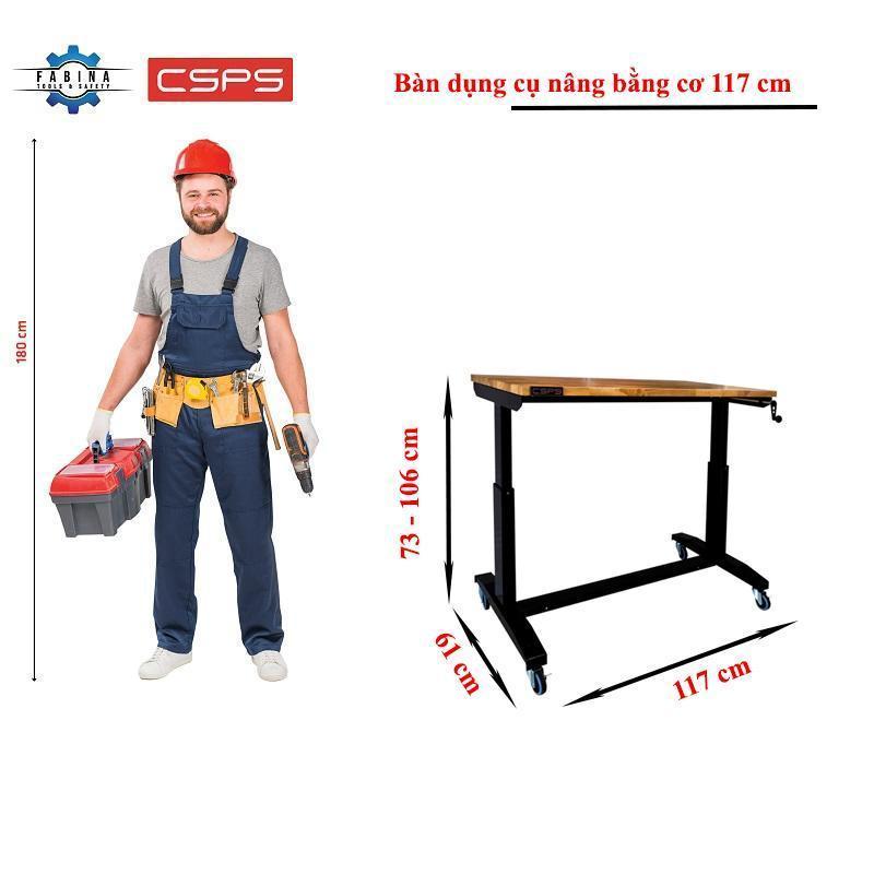 Bàn Dụng cụ- Nâng Bằng Cơ 117cm CSPS