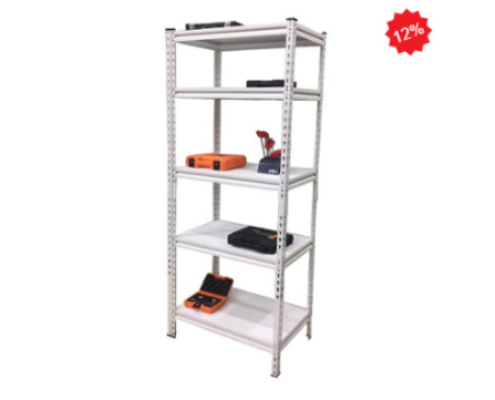 Multi-purpose shelf in white color 76cm Width x 35cm Width x 183cm High.