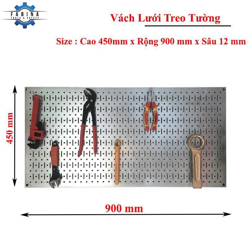 Tấm lưới pegboard mạ kẽm treo dụng cụ FABINA