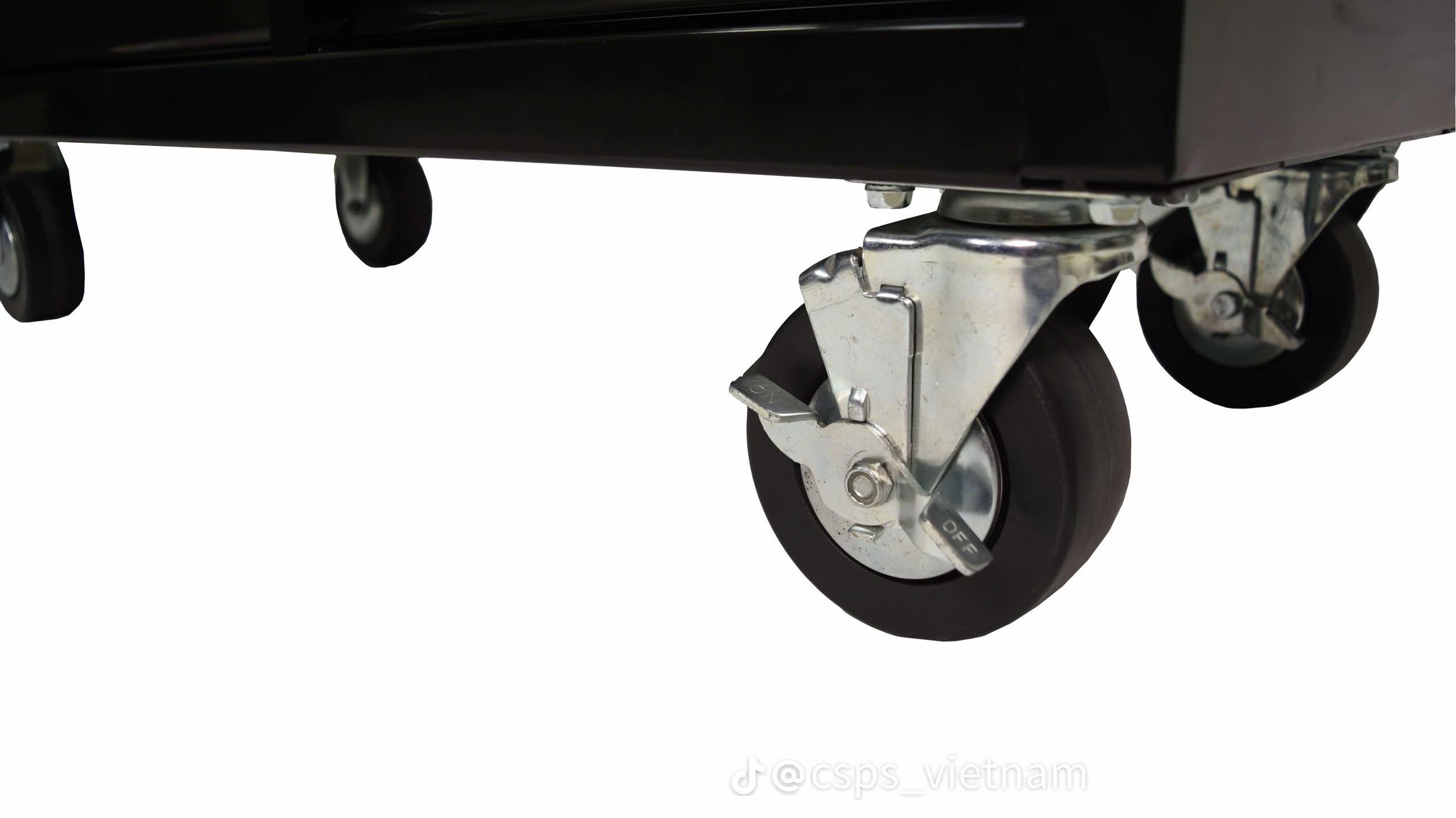 Tủ dụng cụ CSPS 104cm màu đen - 10 hộc kéo ván gỗ