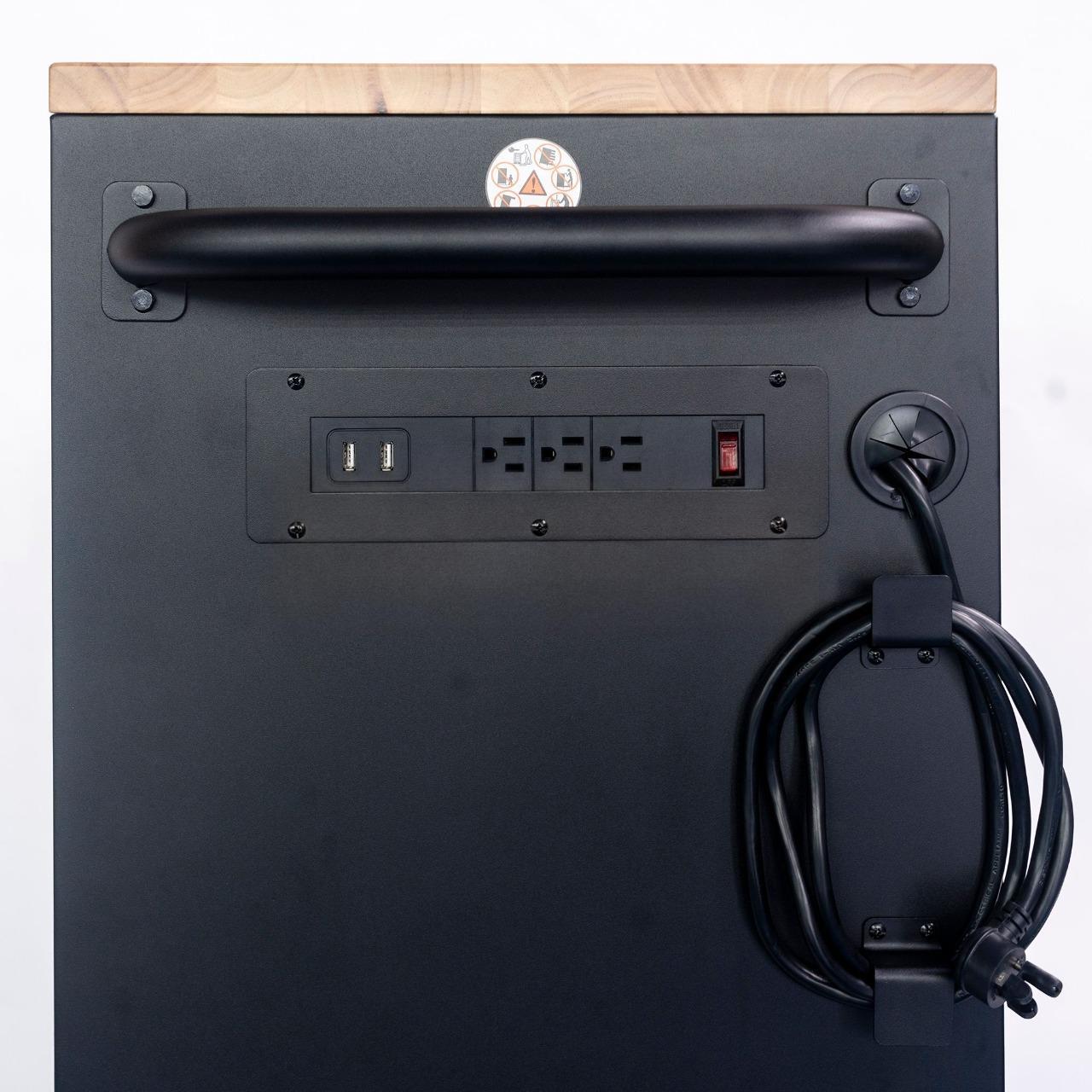 Tủ dụng cụ CSPS 76cm - 05 hộc kéo không nâng hạ màu đen kèm vách lưới