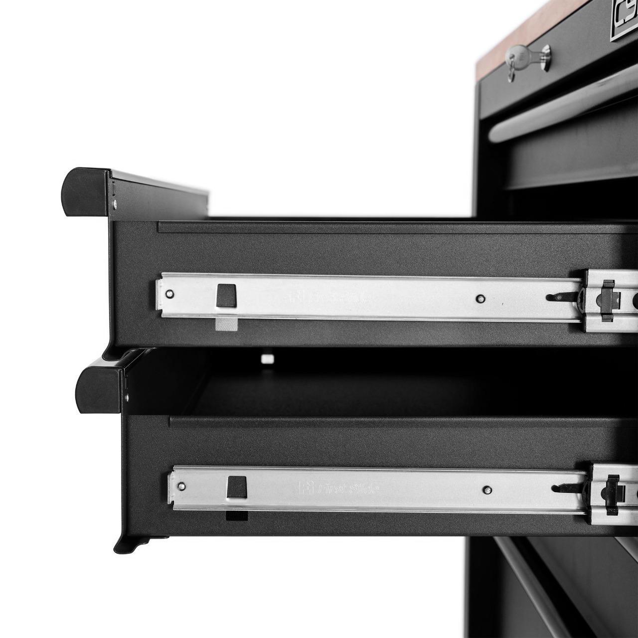 Tủ dụng cụ CSPS 76cm - 05 hộc kéo không nâng hạ màu đen kèm vách lưới