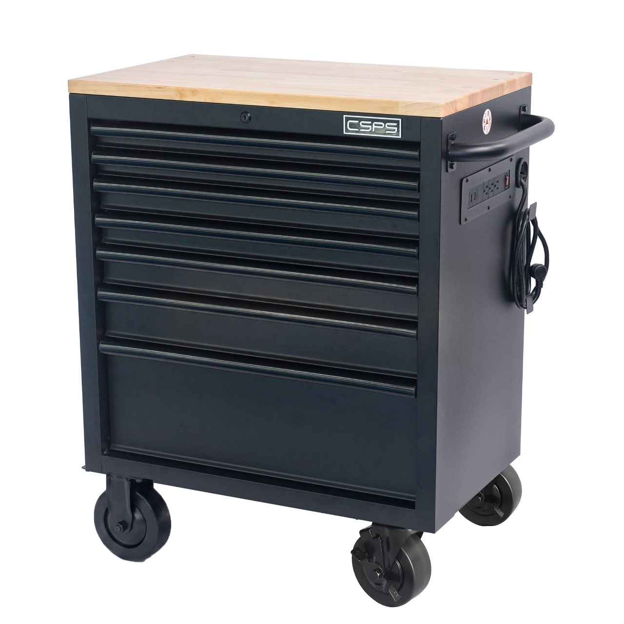 CSPS tool cabinet 76 cm – 07 drawers (black handles)
