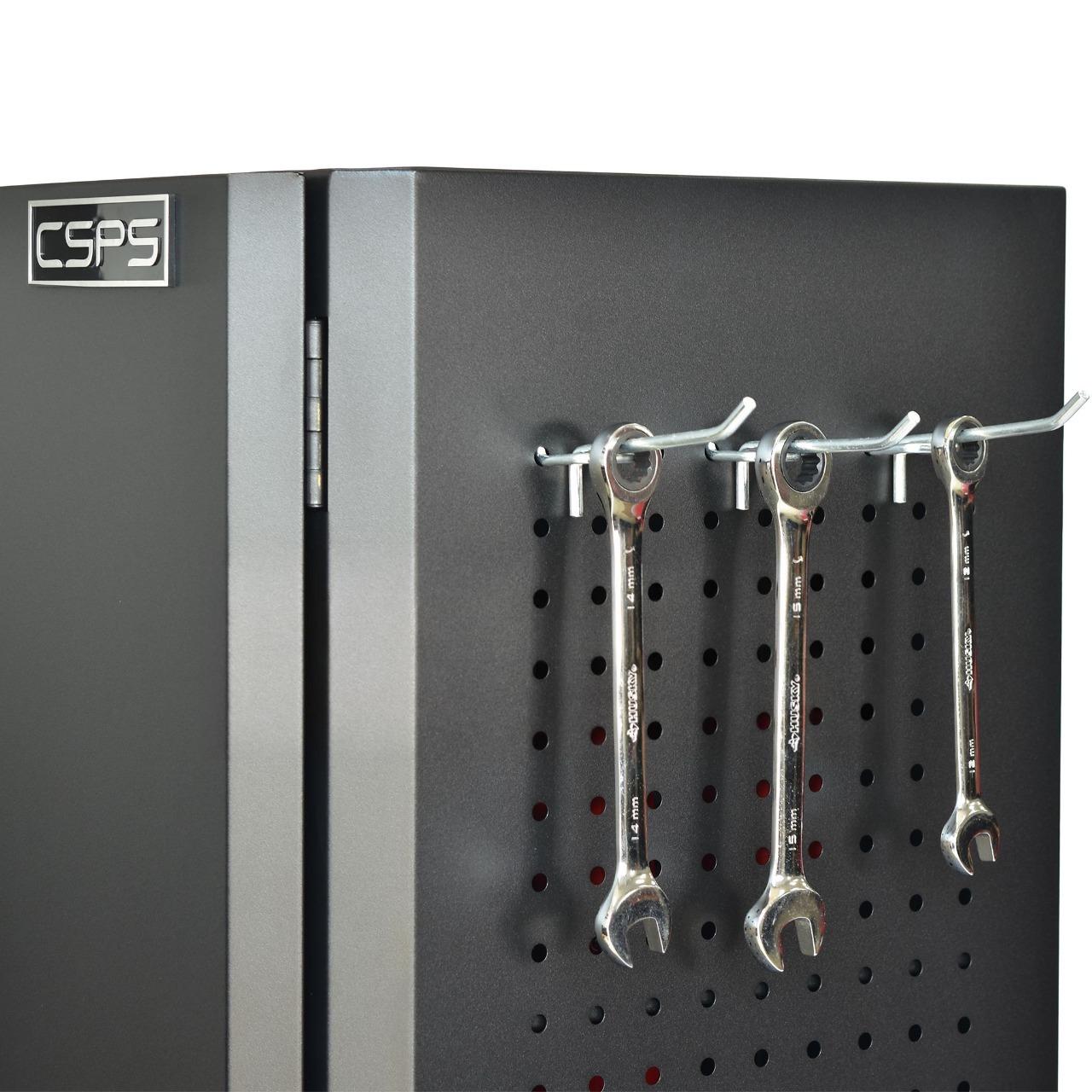 Tủ dụng cụ treo tường CSPS W61 x H45cm - 01 ngăn màu đen