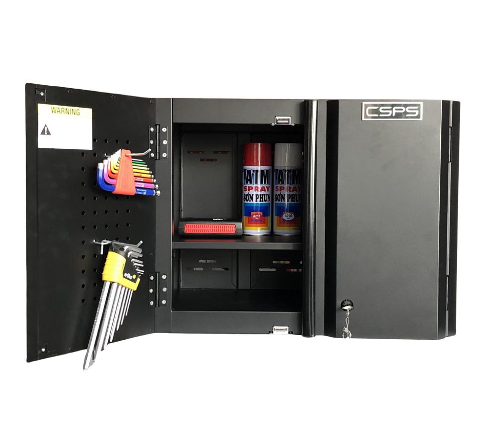 Tủ dụng cụ treo tường CSPS W61 x H45cm - 01 ngăn màu đen
