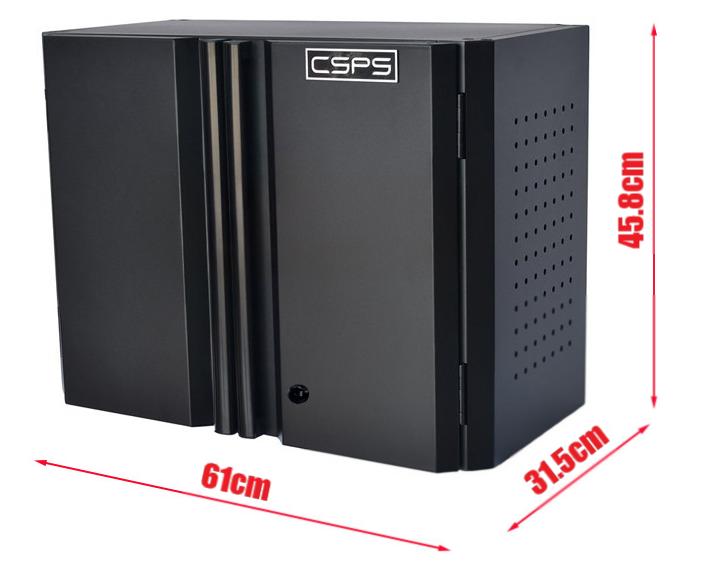 Tủ dụng cụ treo tường CSPS W61 x H45cm - 01 ngăn màu đen