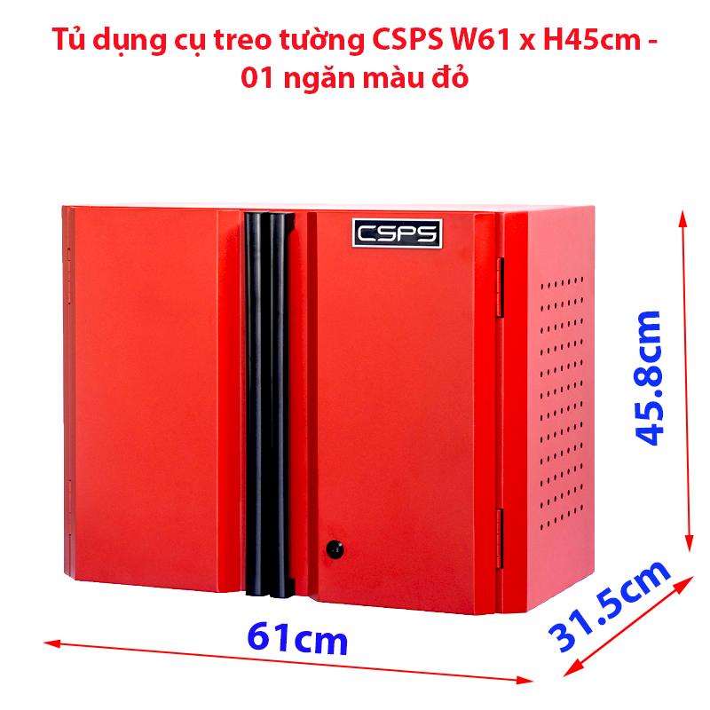 Tủ dụng cụ treo tường CSPS W61 x H45cm - 01 ngăn màu đỏ