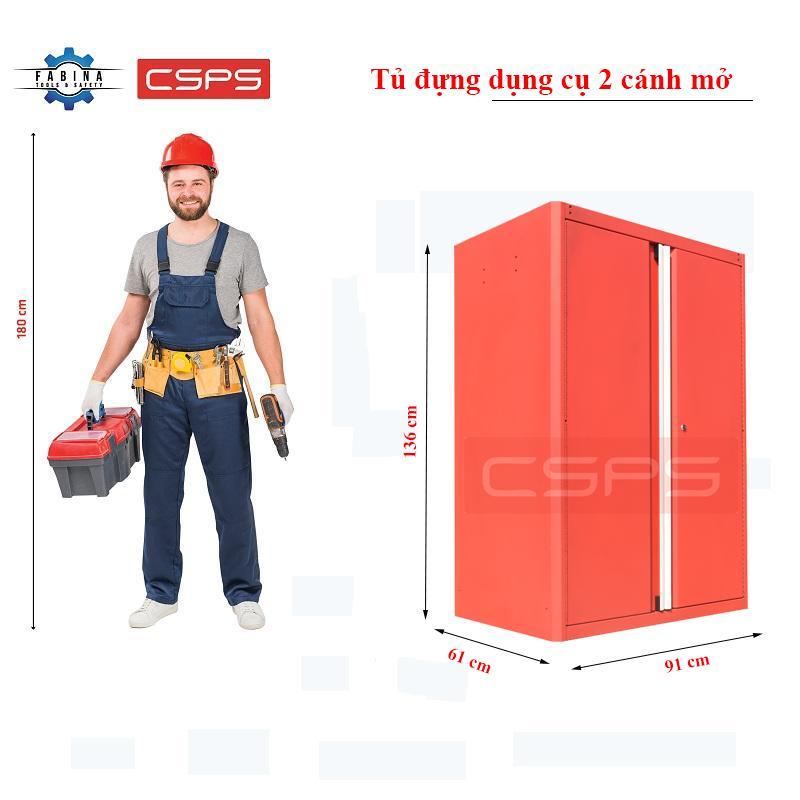 Tủ đựng dụng cụ 2 cánh mở màu đỏ CSPS 91cm W x 61.5cm D x 136cm H