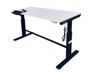 CSPS Electric table height adjustable 168cm, white legs