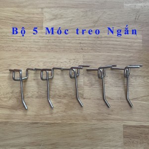 Set of 5 mesh wall tool hangers