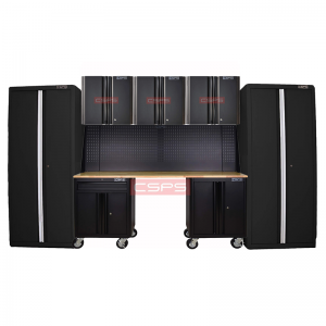 Set of 8 CSPS 335cm cabinets in black