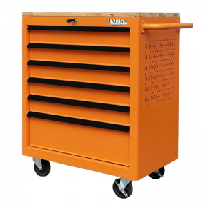 Fabina Glossy Orange tool cabinet - 6 drawers