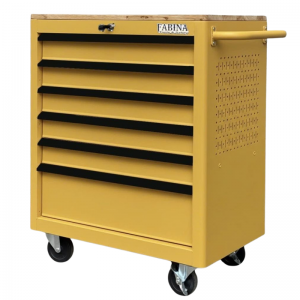 Fabina Matt Yellow tool cabinet - 6 drawers