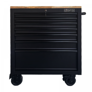 Tool cabinet with 7 drawers with wooden surface with soft closing rails CSPS
