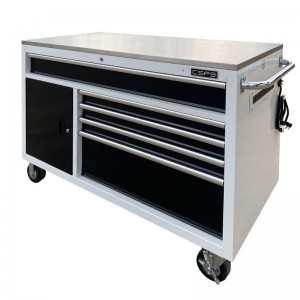 CSPS tool cabinet 132cm - 05 drawers in Black - White color
