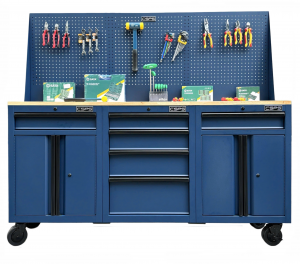 Tủ dụng cụ CSPS 183cm - 06 hộc kéo màu xanh dương kèm vách lưới