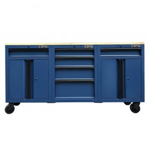 Tủ dụng cụ CSPS 183cm - 06 hộc kéo màu xanh dương mặt ván gỗ