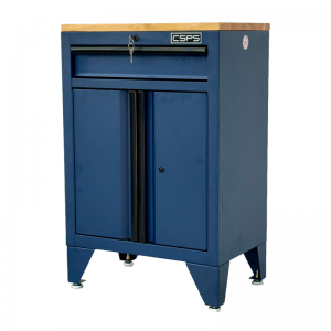 CSPS Blue Tool Cabinet 61cm with Wooden Top and Cabinet Legs – 1 Drawer