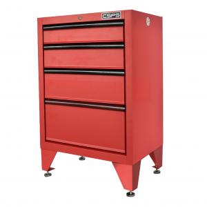 CSPS Matt Red tool cabinet 61cm including cabinet legs - 04 drawers